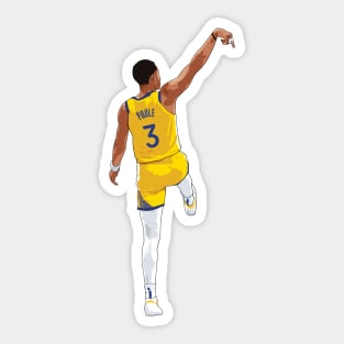 Jordan Poole Back Shot Yellow Qiangy Sticker